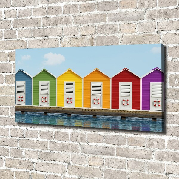 Canvas wall art Beach cabins