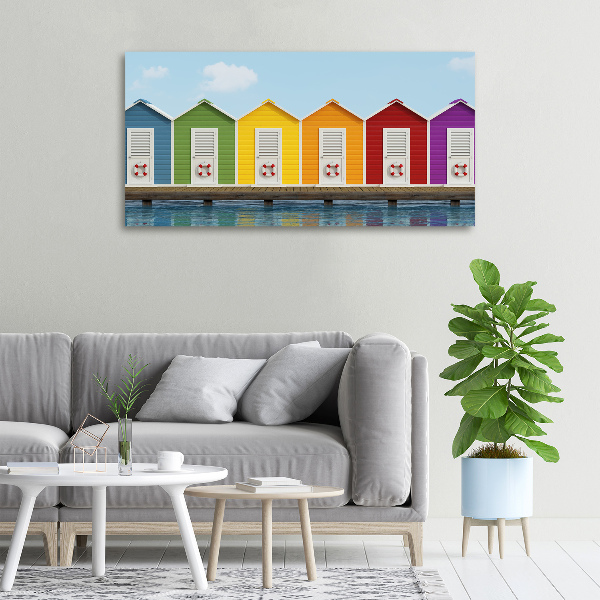 Canvas wall art Beach cabins