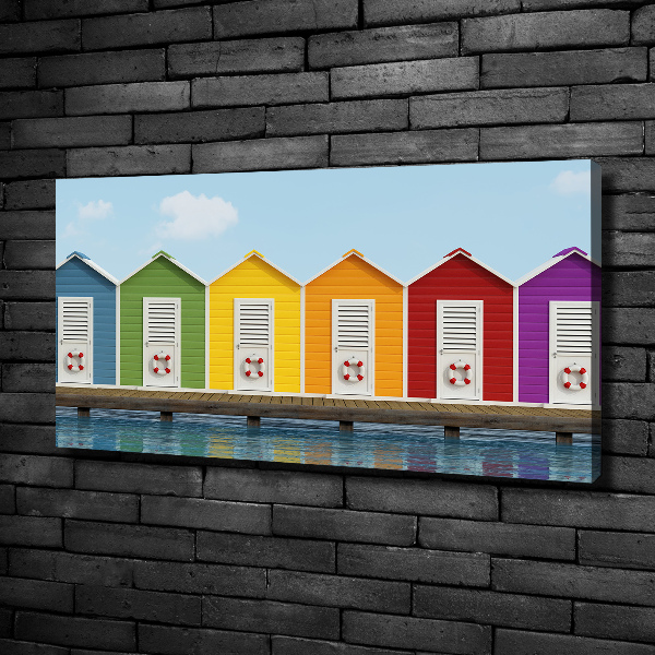 Canvas wall art Beach cabins