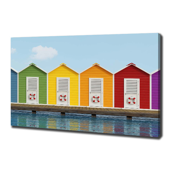 Canvas wall art Beach cabins