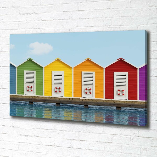 Canvas wall art Beach cabins