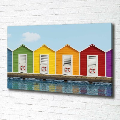 Canvas wall art Beach cabins