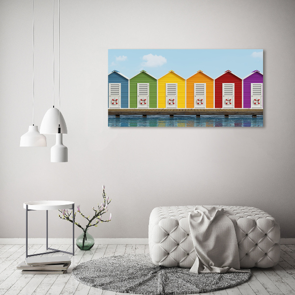 Canvas wall art Beach cabins