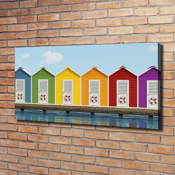 Canvas wall art Beach cabins