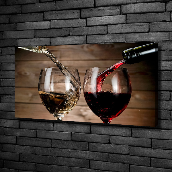 Canvas wall art Two glasses of wine