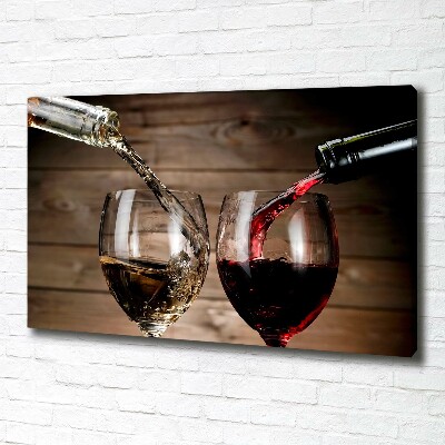 Canvas wall art Two glasses of wine