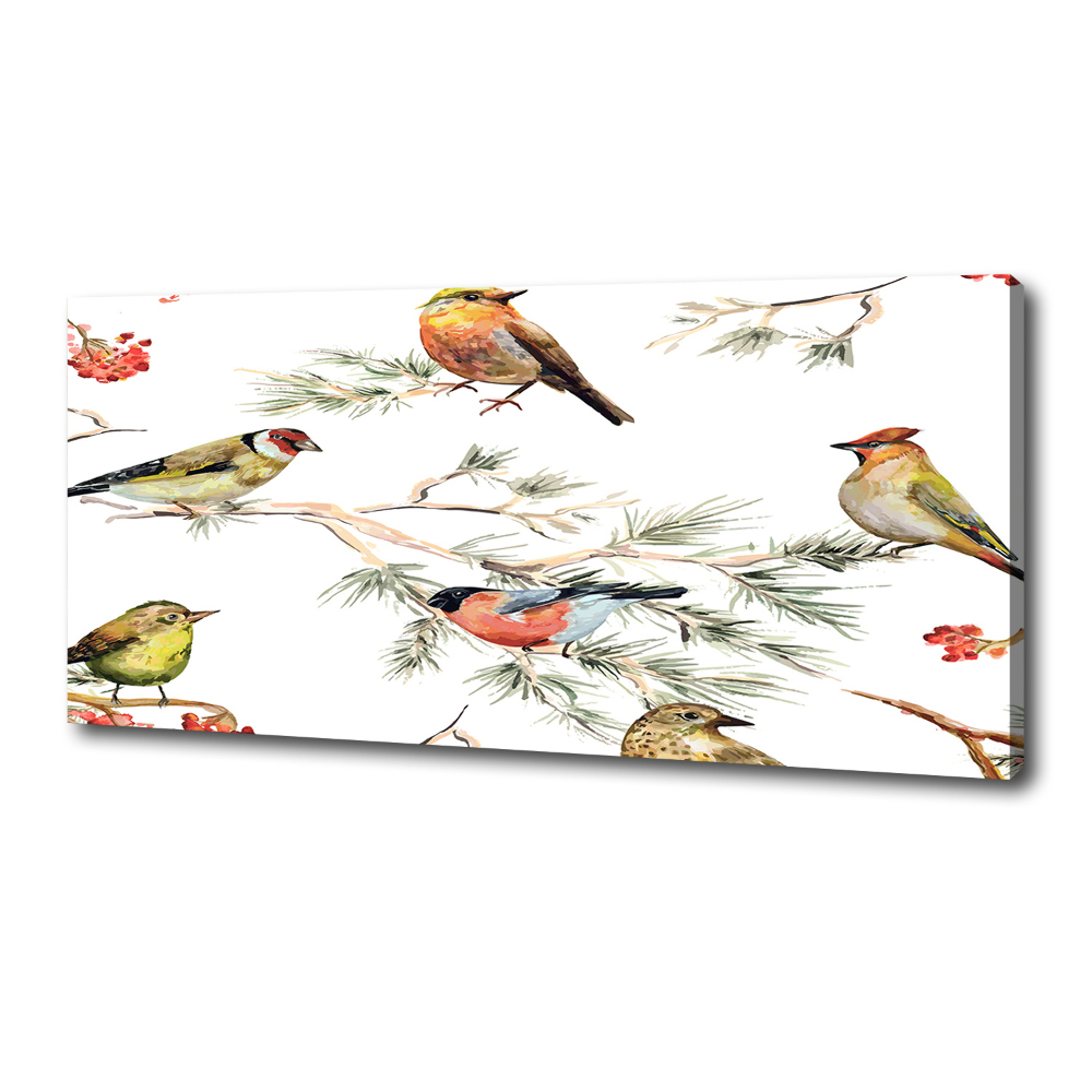 Canvas wall art Forest birds of plants