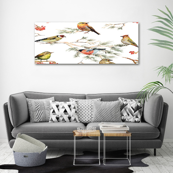 Canvas wall art Forest birds of plants