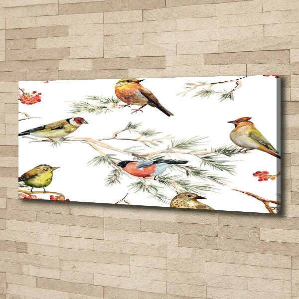 Canvas wall art Forest birds of plants