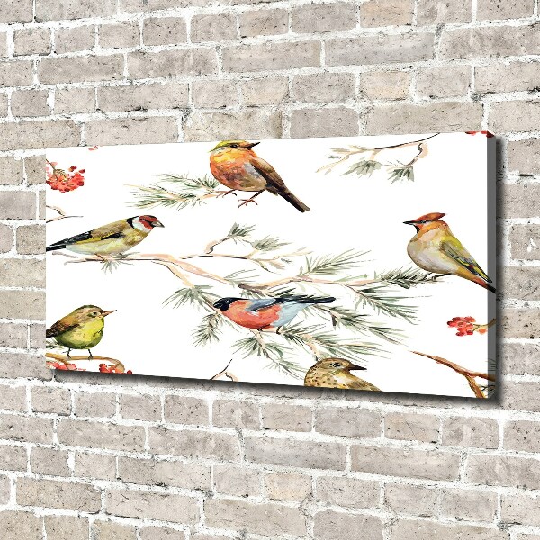 Canvas wall art Forest birds of plants