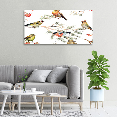 Canvas wall art Forest birds of plants