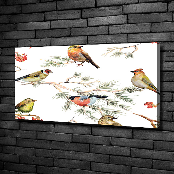 Canvas wall art Forest birds of plants