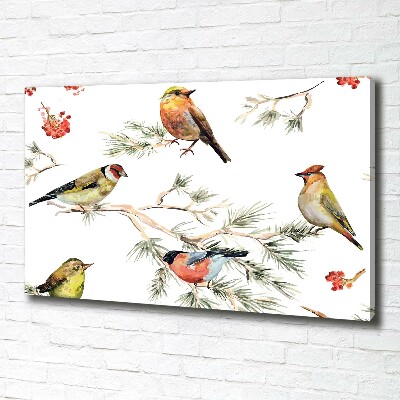 Canvas wall art Forest birds of plants