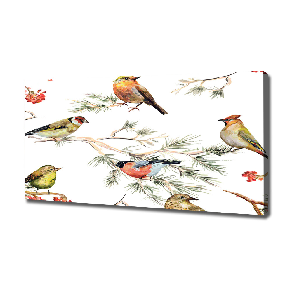 Canvas wall art Forest birds of plants