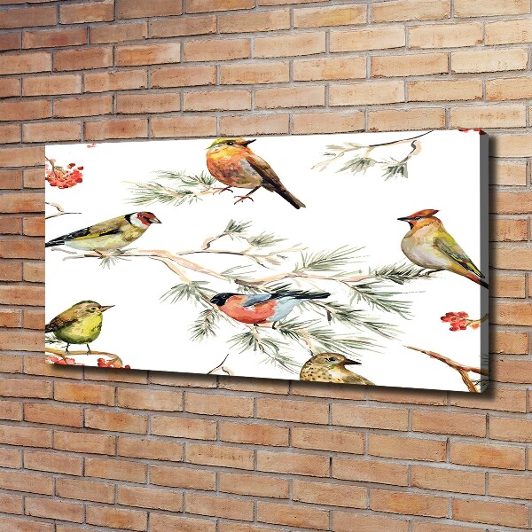 Canvas wall art Forest birds of plants