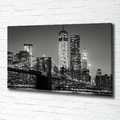 Canvas wall art Manhattan at night