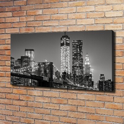 Canvas wall art Manhattan at night