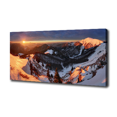 Canvas wall art Winter in the mountains