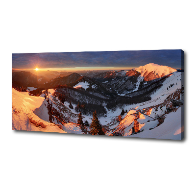 Canvas wall art Winter in the mountains