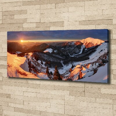 Canvas wall art Winter in the mountains