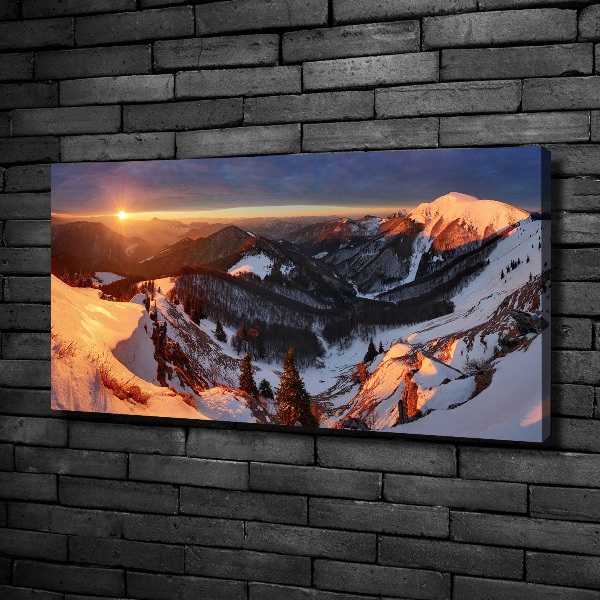 Canvas wall art Winter in the mountains