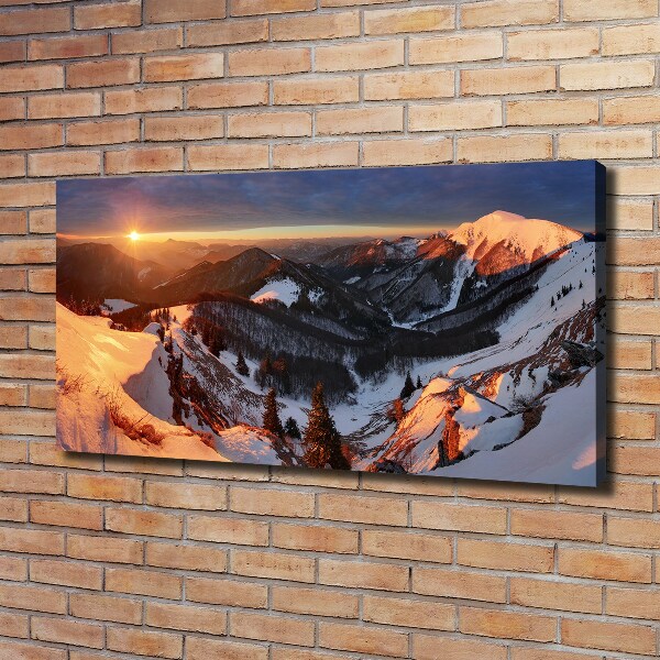 Canvas wall art Winter in the mountains