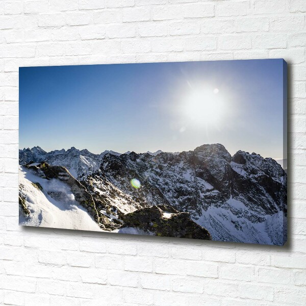 Canvas wall art Winter in the Tatra Mountains