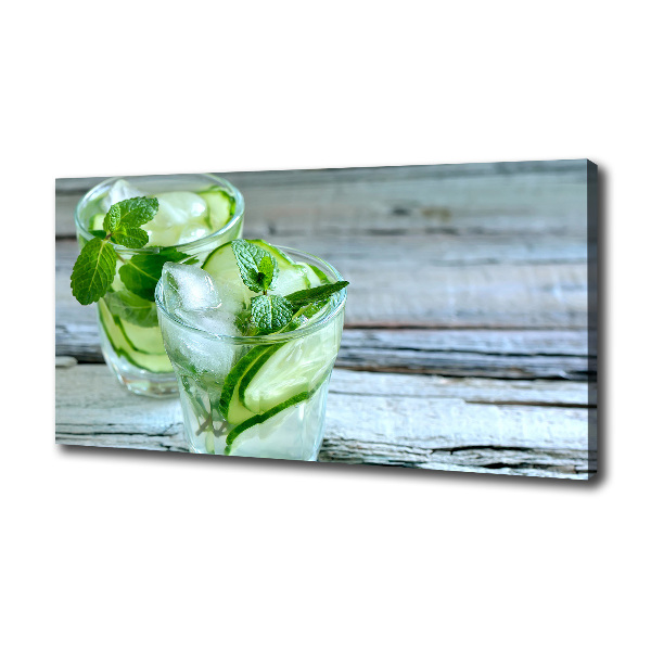 Canvas wall art Cucumber water