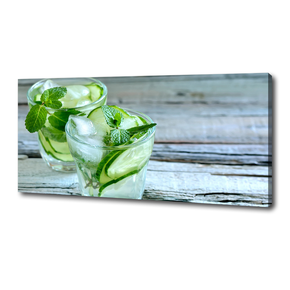 Canvas wall art Cucumber water