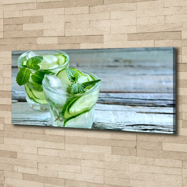 Canvas wall art Cucumber water