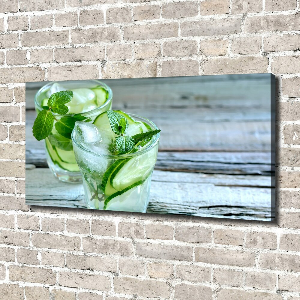 Canvas wall art Cucumber water