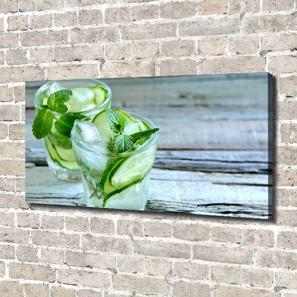 Canvas wall art Cucumber water