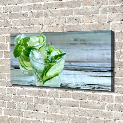 Canvas wall art Cucumber water