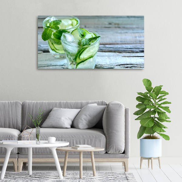 Canvas wall art Cucumber water