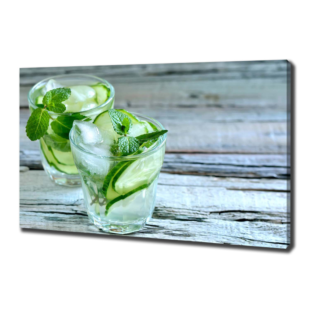 Canvas wall art Cucumber water