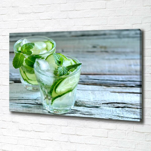 Canvas wall art Cucumber water