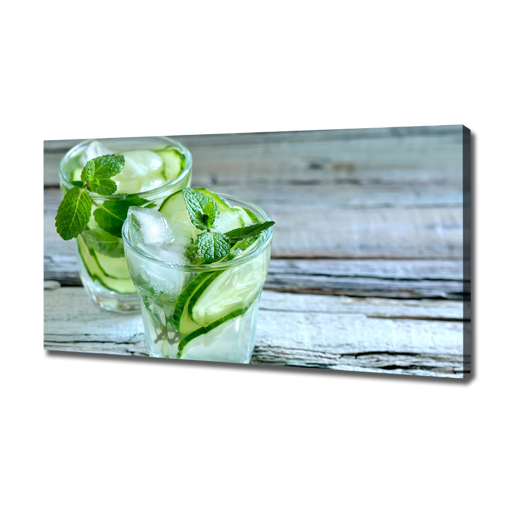 Canvas wall art Cucumber water