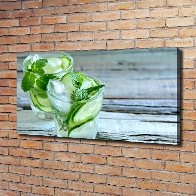 Canvas wall art Cucumber water