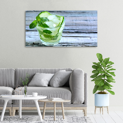 Canvas wall art Cucumber water