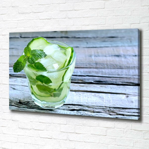 Canvas wall art Cucumber water