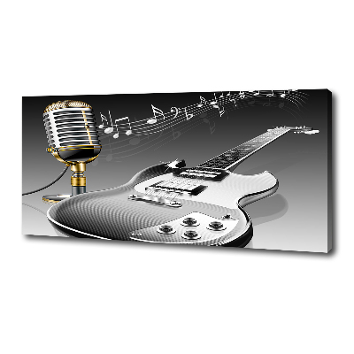 Canvas wall art Guitar and microphone