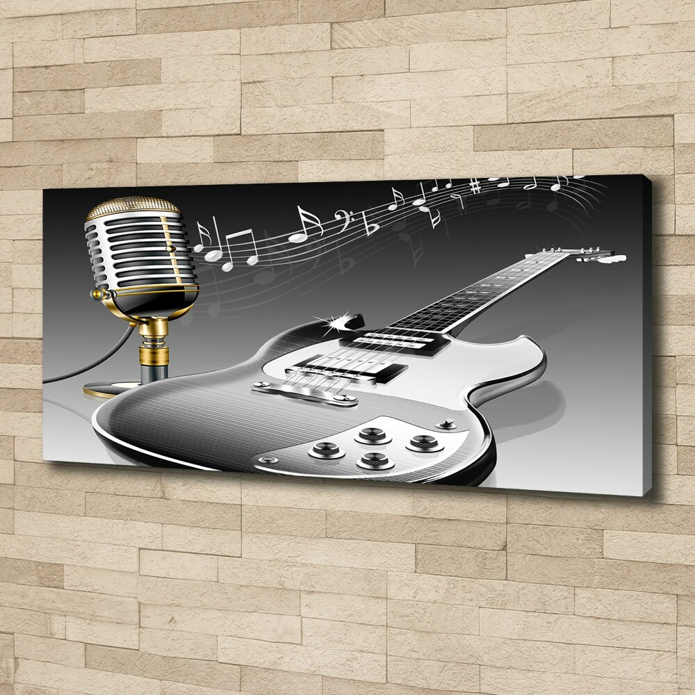 Canvas wall art Guitar and microphone