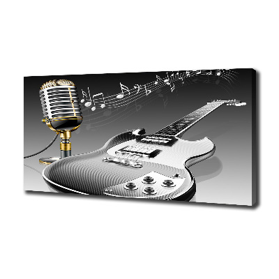 Canvas wall art Guitar and microphone