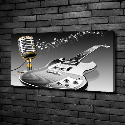 Canvas wall art Guitar and microphone