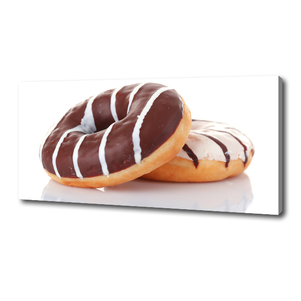 Canvas wall art Donats with chocolate