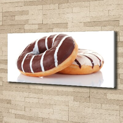 Canvas wall art Donats with chocolate