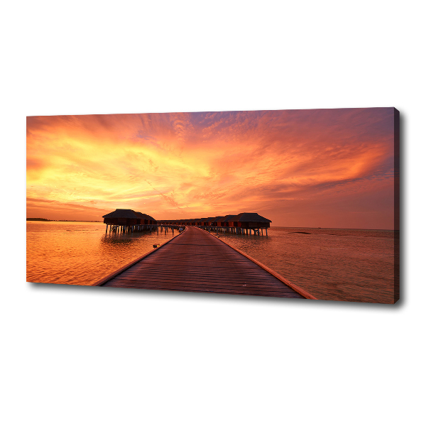 Canvas wall art Bungalowy Maldives