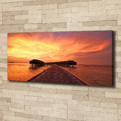 Canvas wall art Bungalowy Maldives