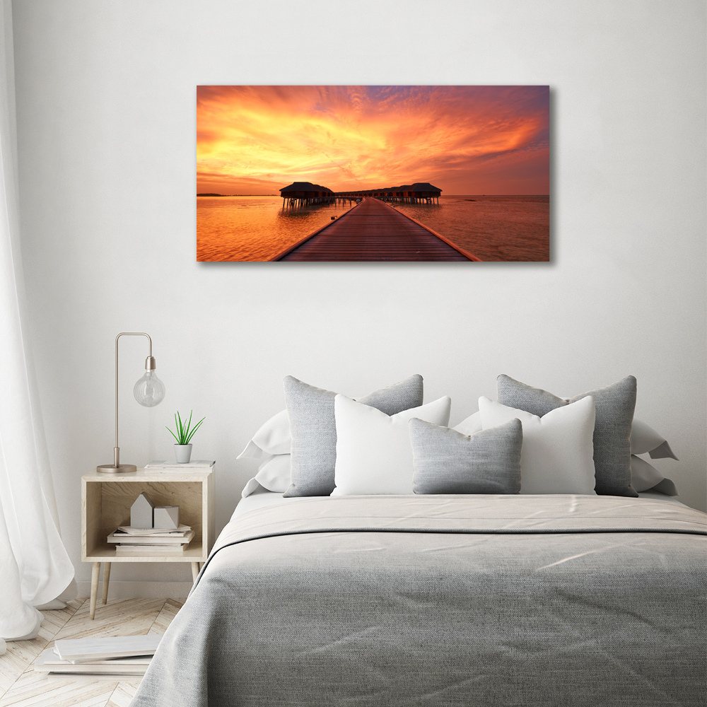 Canvas wall art Bungalowy Maldives