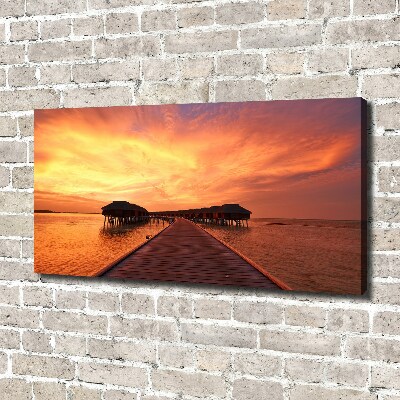 Canvas wall art Bungalowy Maldives